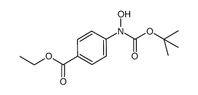 ethyl p-(N-tert-butoxycarbonyl-N-hydroxy)aminobenzoate结构式