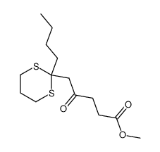 5-(2-butyl-[1,3]dithian-2-yl)-4-oxo-pentanoic acid methyl ester结构式