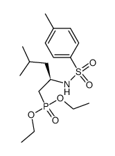 [(R)-4-Methyl-2-(toluene-4-sulfonylamino)-pentyl]-phosphonic acid diethyl ester Structure