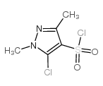 5-chloro-1,3-dimethylpyrazole-4-sulfonyl chloride Structure