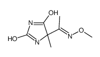 5-(N-methoxy-C-methylcarbonimidoyl)-5-methylimidazolidine-2,4-dione结构式