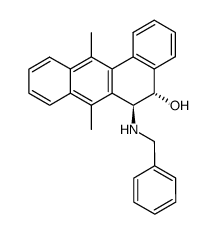 (5S,6S)-6-Benzylamino-7,12-dimethyl-5,6-dihydro-benzo[a]anthracen-5-ol结构式