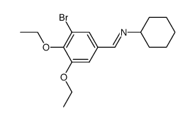 N-cyclohexyl-3-bromo-4,5-diethoxybenzylidenimine Structure