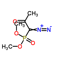 (1-重氮基-2-氧代丙基)膦酸二甲酯结构式