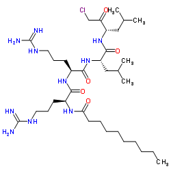 Decanoyl-Arg-Arg-Leu-Leu-chloromethylketone trifluoroacetate salt Structure