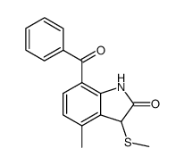 7-benzoyl-4-methyl-3-(methylthio)indolin-2-one Structure
