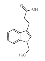 3-(1-Ethyl-1H-indol-3-yl)-propionic acid结构式