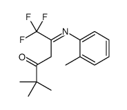6,6,6-trifluoro-2,2-dimethyl-5-(2-methylphenyl)iminohexan-3-one结构式