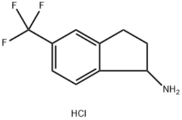 5-(三氟甲基)-2,3-二氢-1H-茚-1-胺盐酸盐结构式