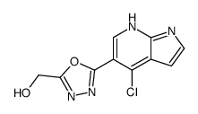 5-(4-氯-1H-吡咯并[2,3-B]吡啶-5-基)-1,3,4-噁二唑-2-甲醇结构式