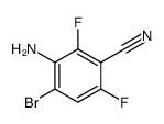 Benzonitrile, 3-amino-4-bromo-2,6-difluoro- Structure