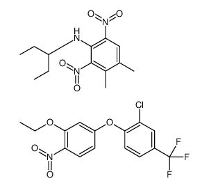 2-chloro-1-(3-ethoxy-4-nitrophenoxy)-4-(trifluoromethyl)benzene,3,4-dimethyl-2,6-dinitro-N-pentan-3-ylaniline Structure