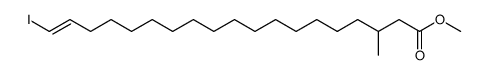 methyl (E)-19-iodo-3(RS)-methyl-18-nonadecenoate Structure