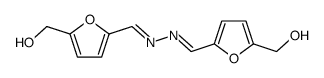 bis[[5-(hydroxymethyl)-2-furanyl]methylene]hydrazine Structure