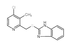 2-(4-氯-3-甲基-2-吡啶基甲硫基)-1H-苯并咪唑结构式