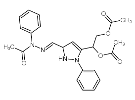 [[5-(1,2-Dihydroxyethyl)-1-phenylpyrazol-3-yl]methylene]phenylhydrazide diacetate acetic acid Structure