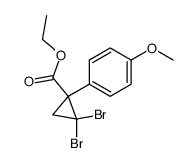 ethyl 2,2-dibromo-1-(4-methoxyphenyl)cyclopropane-1-carboxylate结构式