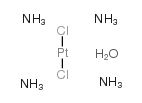 Tetraammineplatinum chloride hydrate structure