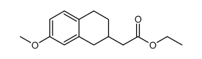 (7-Methoxy-1,2,3,4-tetrahydro-naphthalen-2-yl)-acetic acid ethyl ester结构式