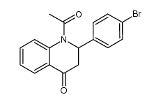 1-acetyl-2-(4-bromophenyl)-2,3-dihydroquinolin-4(1H)-one结构式