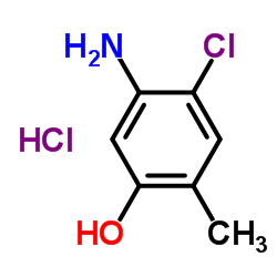 5-氨基-4-氯-2-甲酚盐酸盐结构式