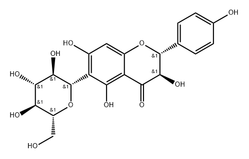 Aromadendrin 6-C-glucoside Structure