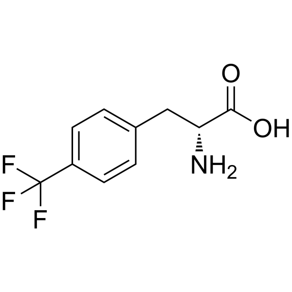 4-(三氟甲基)-D-苯丙氨酸结构式