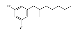 1,3-dibromo-5-(2-methylheptyl)benzene结构式