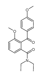 N,N-(diethyl)-2-(4-methoxybenzoyl)-3-methoxybenzene-1-carboxamide结构式