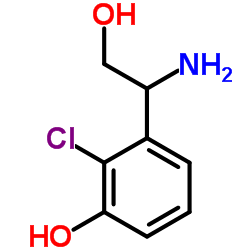 3-(1-Amino-2-hydroxyethyl)-2-chlorophenol结构式