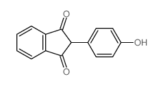 1H-Indene-1,3(2H)-dione,2-(4-hydroxyphenyl)- Structure