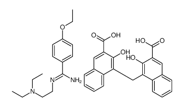 4-[(3-carboxy-2-hydroxynaphthalen-1-yl)methyl]-3-hydroxynaphthalene-2-carboxylic acid,N'-[2-(diethylamino)ethyl]-4-ethoxybenzenecarboximidamide结构式