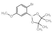 2-(2-溴-5-甲氧基苯基)-4,4,5,5-四甲基-1,3,2-二氧硼杂环戊烷结构式