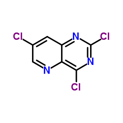 2, 4, 7-三氯吡啶并[3, 2-d]嘧啶结构式