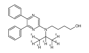 [4-[(5,6-二苯基吡嗪基)(2-异丙基)氨基]-1-正丁醇结构式