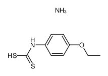ammonium N-(4-ethoxyphenyl)dithiocarbamate结构式