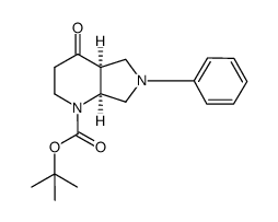 6-Benzyl-4-oxo-octahydro-pyrrolo[3,4-b]pyridine-1-carboxylic acid tert-butyl ester Structure