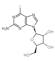2-氨基-6-碘嘌呤核苷结构式