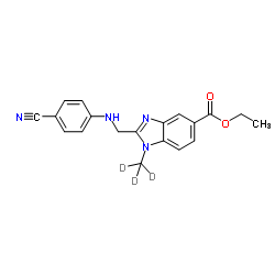 Ethyl 2-{[(4-cyanophenyl)amino]methyl}-1-(2H3)methyl-1H-benzimidazole-5-carboxylate结构式