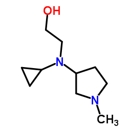 2-[Cyclopropyl(1-methyl-3-pyrrolidinyl)amino]ethanol结构式