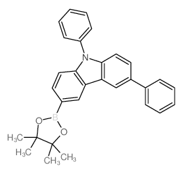 3-苯基-9-苯基咔唑-6-硼酸频哪醇酯结构式