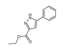 3-苯基-1H-吡唑-5-羧酸乙酯结构式