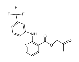 2-((3-(Trifluormethyl)phenyl)amino)3-pyridincarbonsaeure-2-oxopropylester结构式