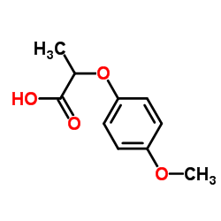 2-(4-甲氧基苯氧基)丙酸结构式