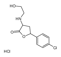 5-(4-chlorophenyl)-3-(2-hydroxyethylamino)oxolan-2-one,hydrochloride结构式