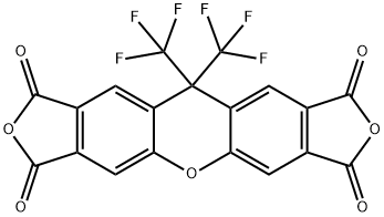 9,9-双(三氟甲基)-2,3,6,7-氧杂蒽四羧基二酐结构式