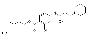 pentyl 2-hydroxy-4-(3-piperidin-1-ylpropanoylamino)benzoate,hydrochloride Structure