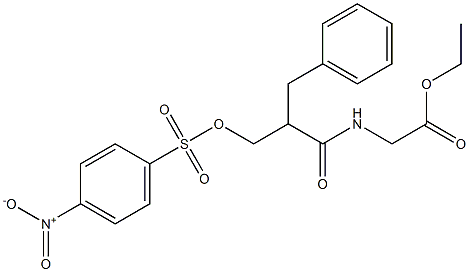 ethyl 2-(2-benzyl-3-(((4-nitrophenyl)sulfonyl)oxy)propanaMido)acetate结构式