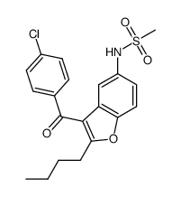 N-[2-butyl-3-(4-chlorobenzoyl)-1-benzofuran-5-yl]methanesulfonamide Structure