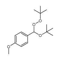 tert-butyl (tert-butylperoxy)(4-methoxyphenyl)methyl ether Structure